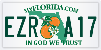 FL license plate EZRA17