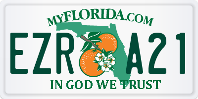 FL license plate EZRA21