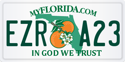 FL license plate EZRA23