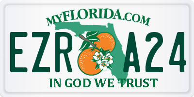 FL license plate EZRA24