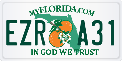 FL license plate EZRA31