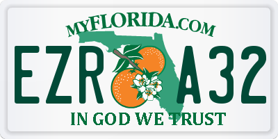 FL license plate EZRA32