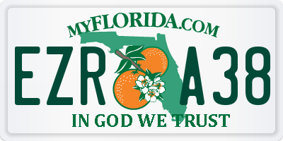 FL license plate EZRA38