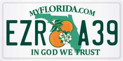 FL license plate EZRA39