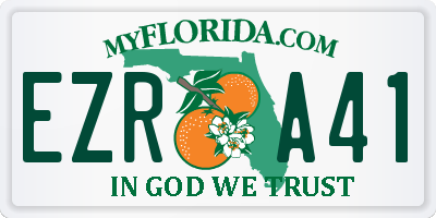 FL license plate EZRA41