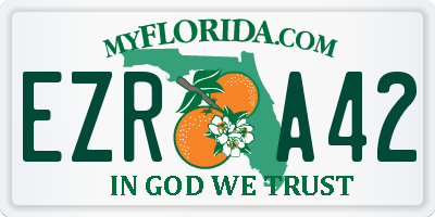 FL license plate EZRA42