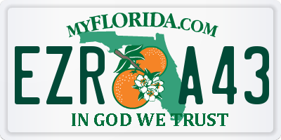 FL license plate EZRA43