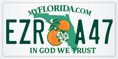 FL license plate EZRA47