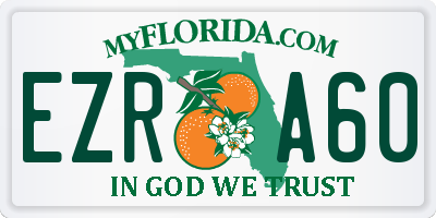 FL license plate EZRA60