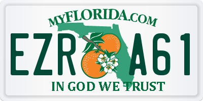 FL license plate EZRA61