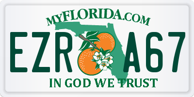 FL license plate EZRA67