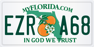 FL license plate EZRA68