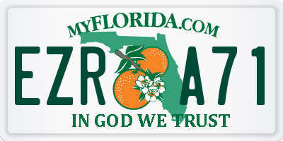 FL license plate EZRA71