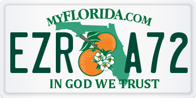 FL license plate EZRA72