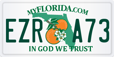 FL license plate EZRA73