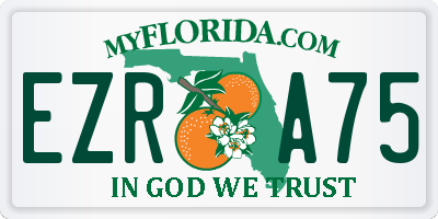 FL license plate EZRA75