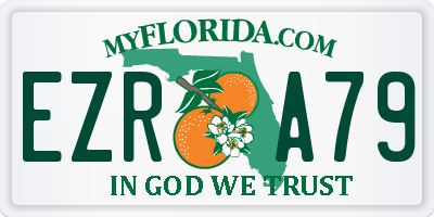 FL license plate EZRA79