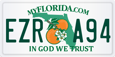 FL license plate EZRA94