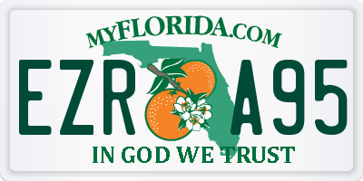 FL license plate EZRA95