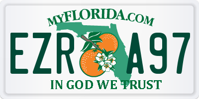 FL license plate EZRA97