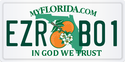 FL license plate EZRB01