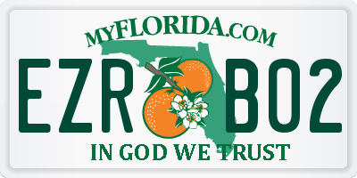 FL license plate EZRB02