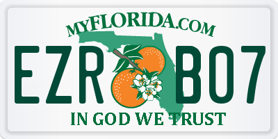 FL license plate EZRB07