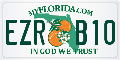 FL license plate EZRB10