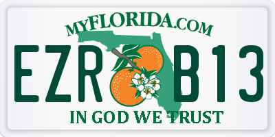 FL license plate EZRB13