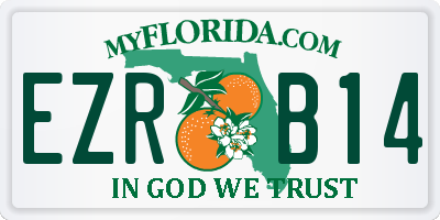 FL license plate EZRB14