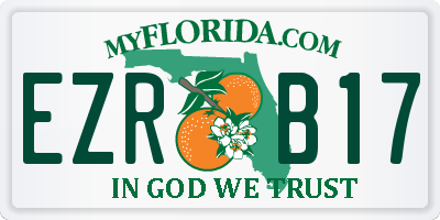 FL license plate EZRB17