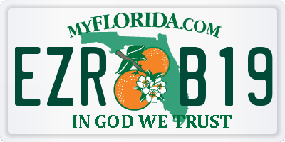 FL license plate EZRB19