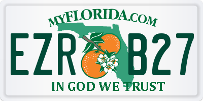 FL license plate EZRB27