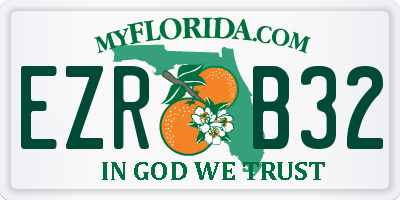 FL license plate EZRB32