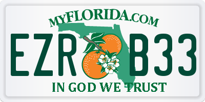 FL license plate EZRB33