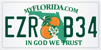 FL license plate EZRB34