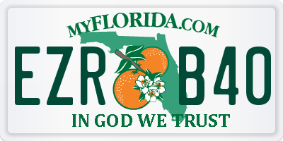 FL license plate EZRB40