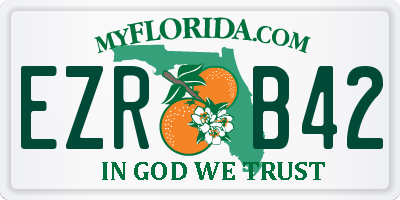 FL license plate EZRB42