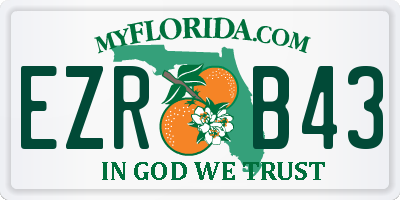 FL license plate EZRB43