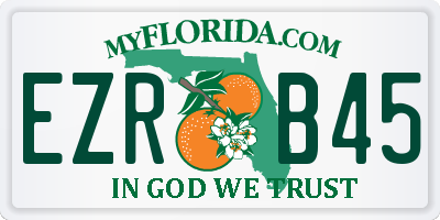 FL license plate EZRB45