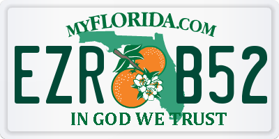 FL license plate EZRB52