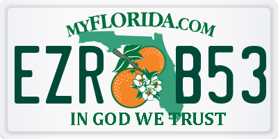 FL license plate EZRB53