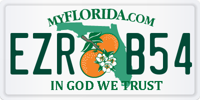 FL license plate EZRB54