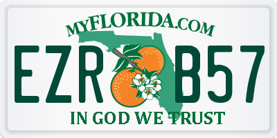 FL license plate EZRB57