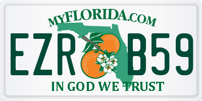 FL license plate EZRB59