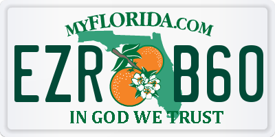 FL license plate EZRB60