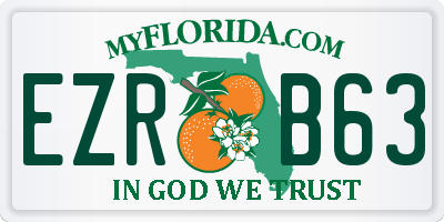 FL license plate EZRB63