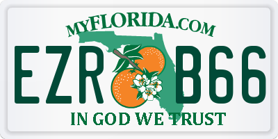 FL license plate EZRB66