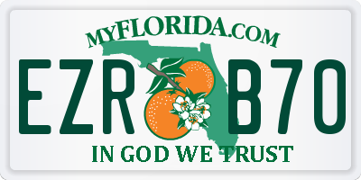 FL license plate EZRB70