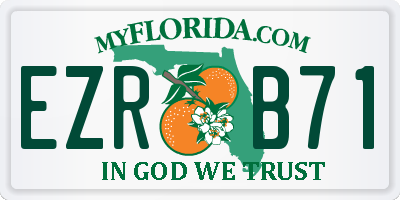 FL license plate EZRB71